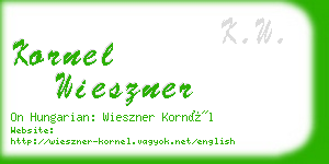 kornel wieszner business card